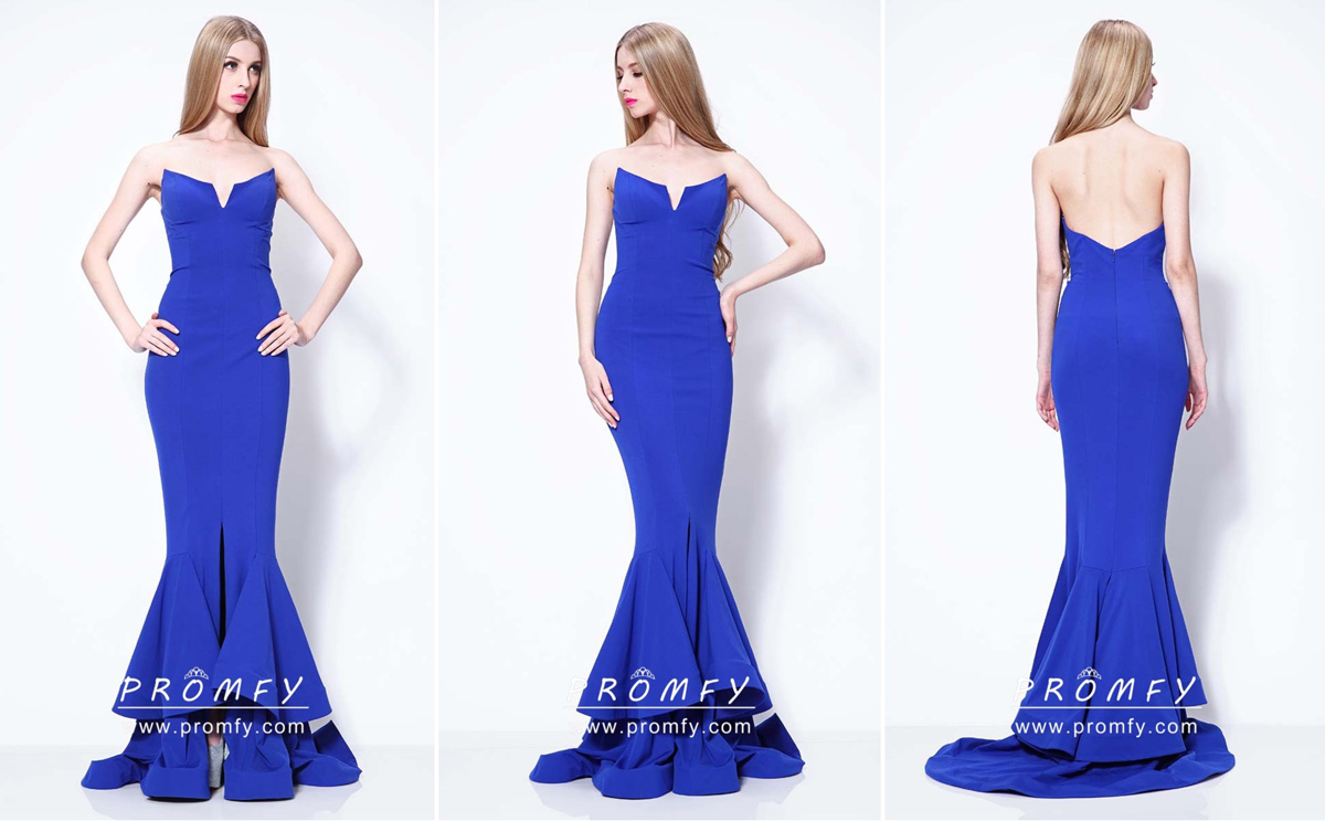 cobalt blue spandex ruffled long prom dress cobalt blue spandex ruffled long prom dress