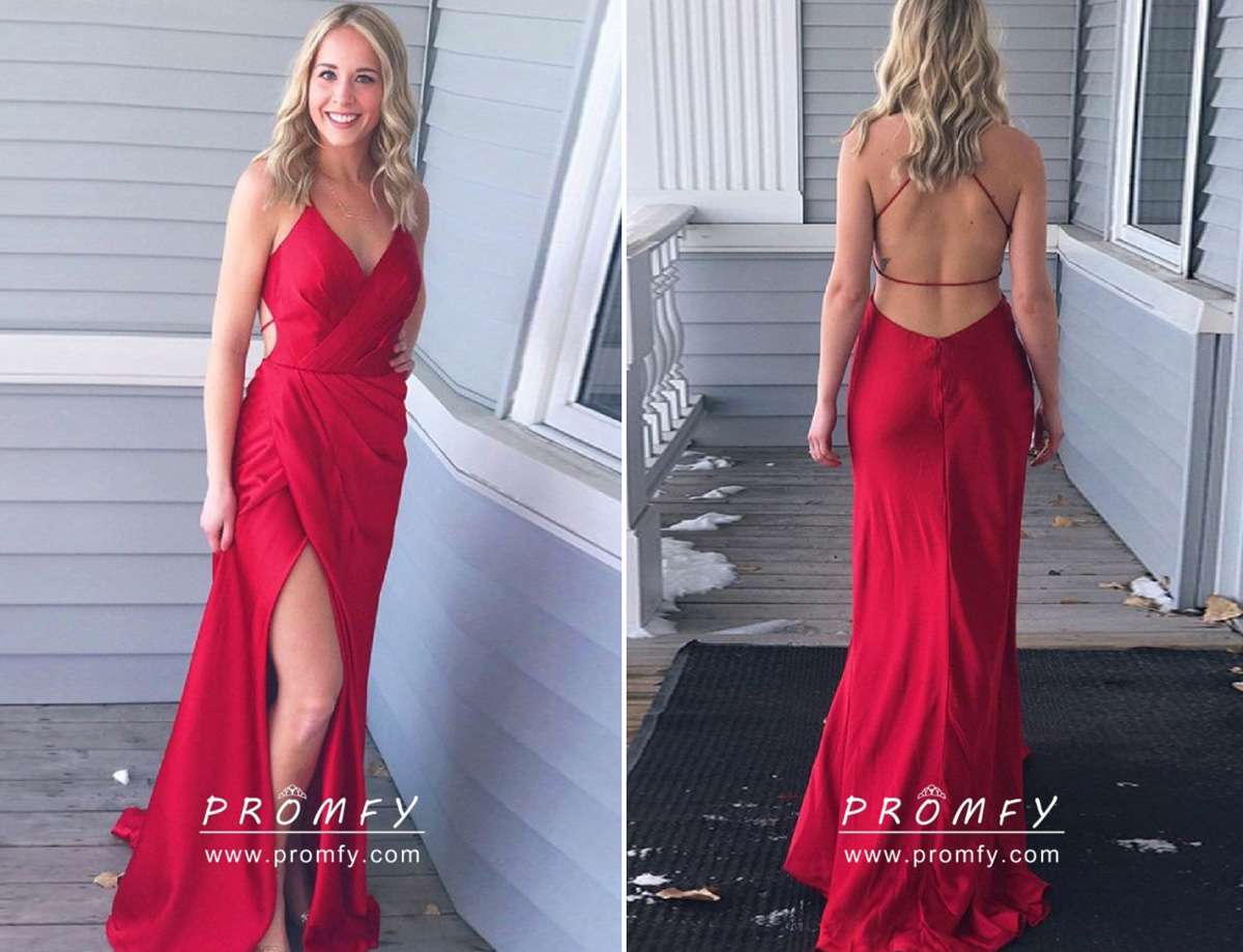simple yet sexy red prom dress simple yet sexy red prom dress