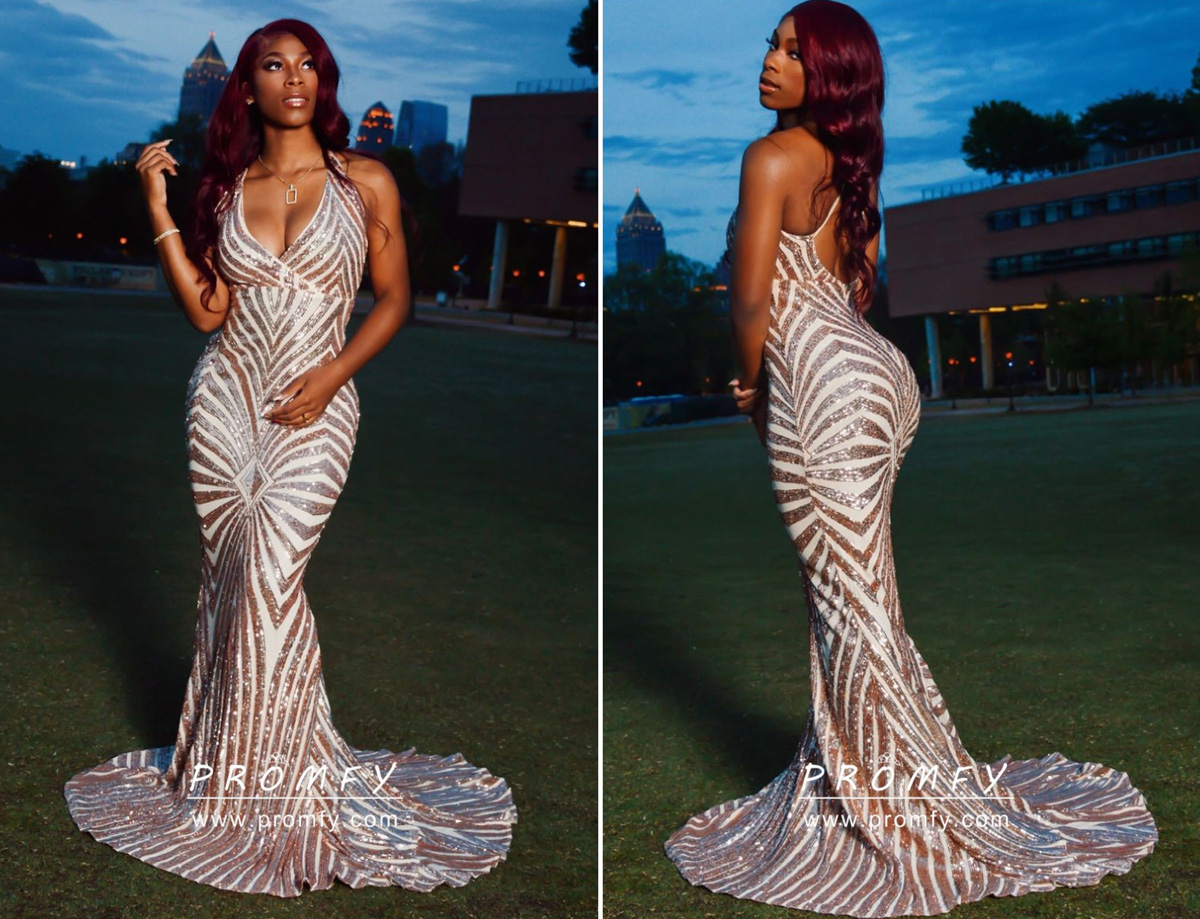 sparkly gold striped sequin prom dress sparkly gold striped sequin prom dress