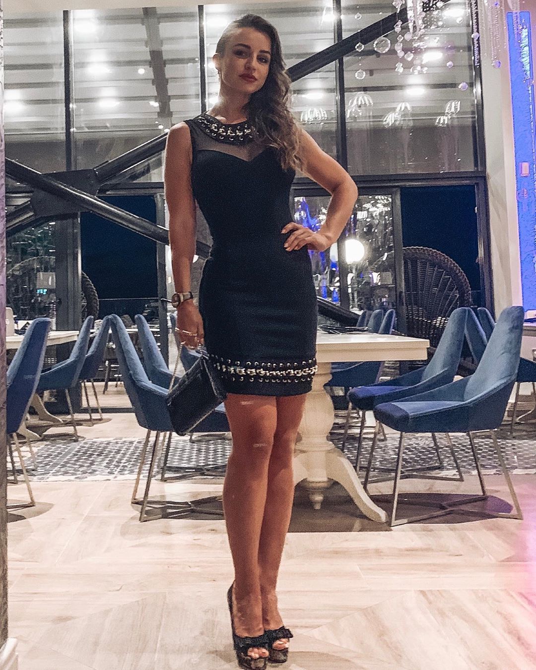 elegant black short party dress