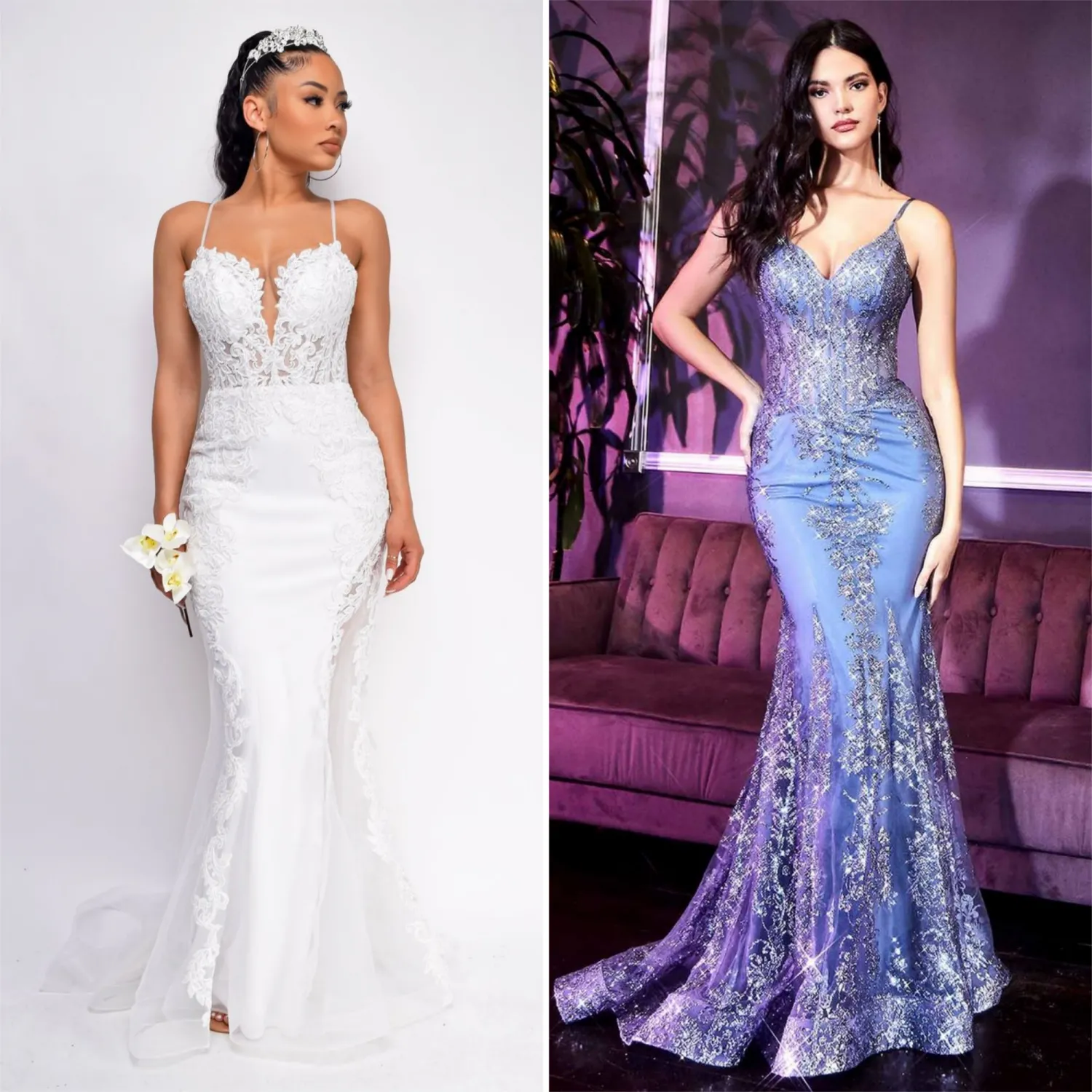 exquisite lace mermaid evening dress