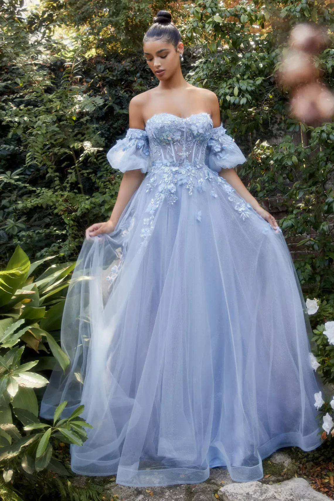 off-the-shoulder blue tulle prom dress off the shoulder blue prom dress