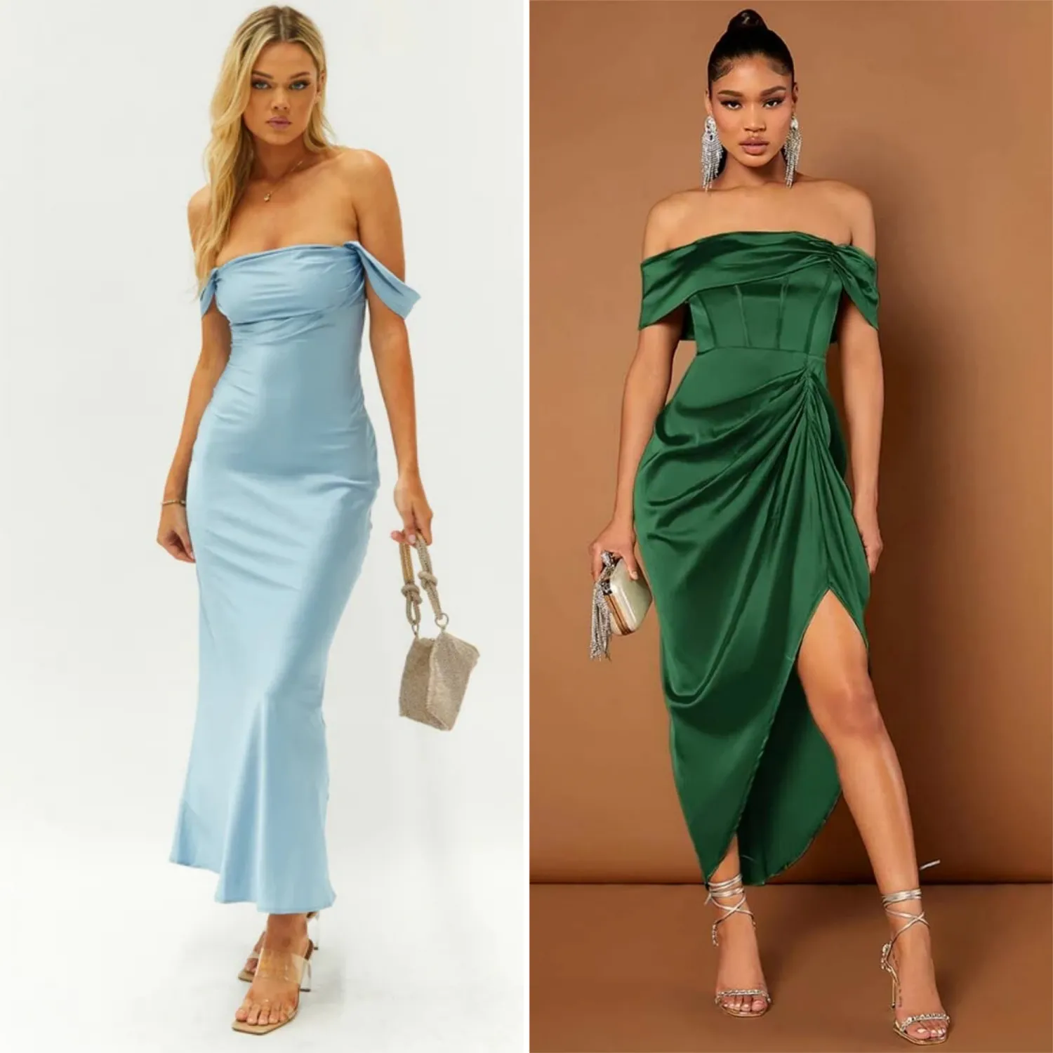 off the shoulder cocktail dress