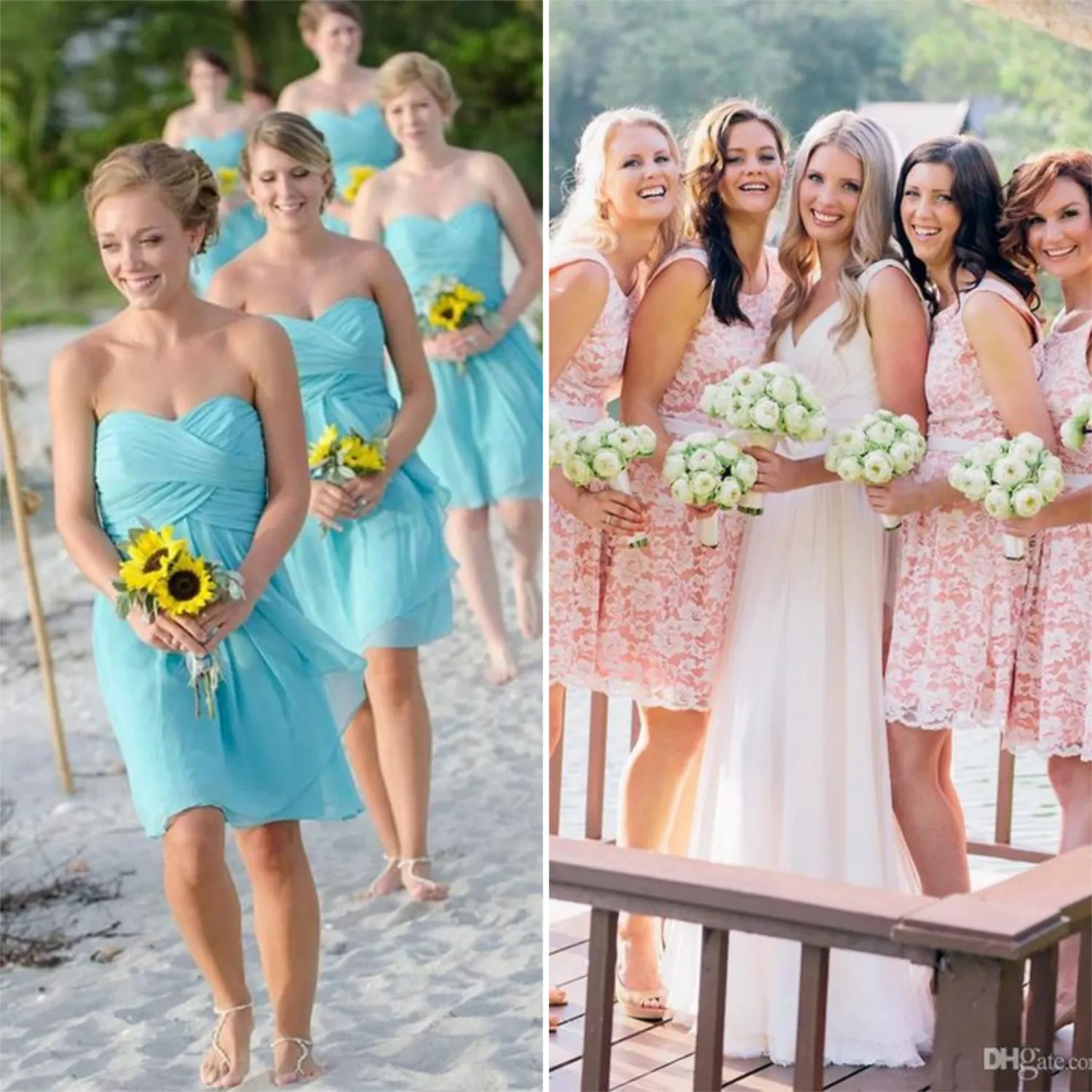 popular short bridesmaid dress