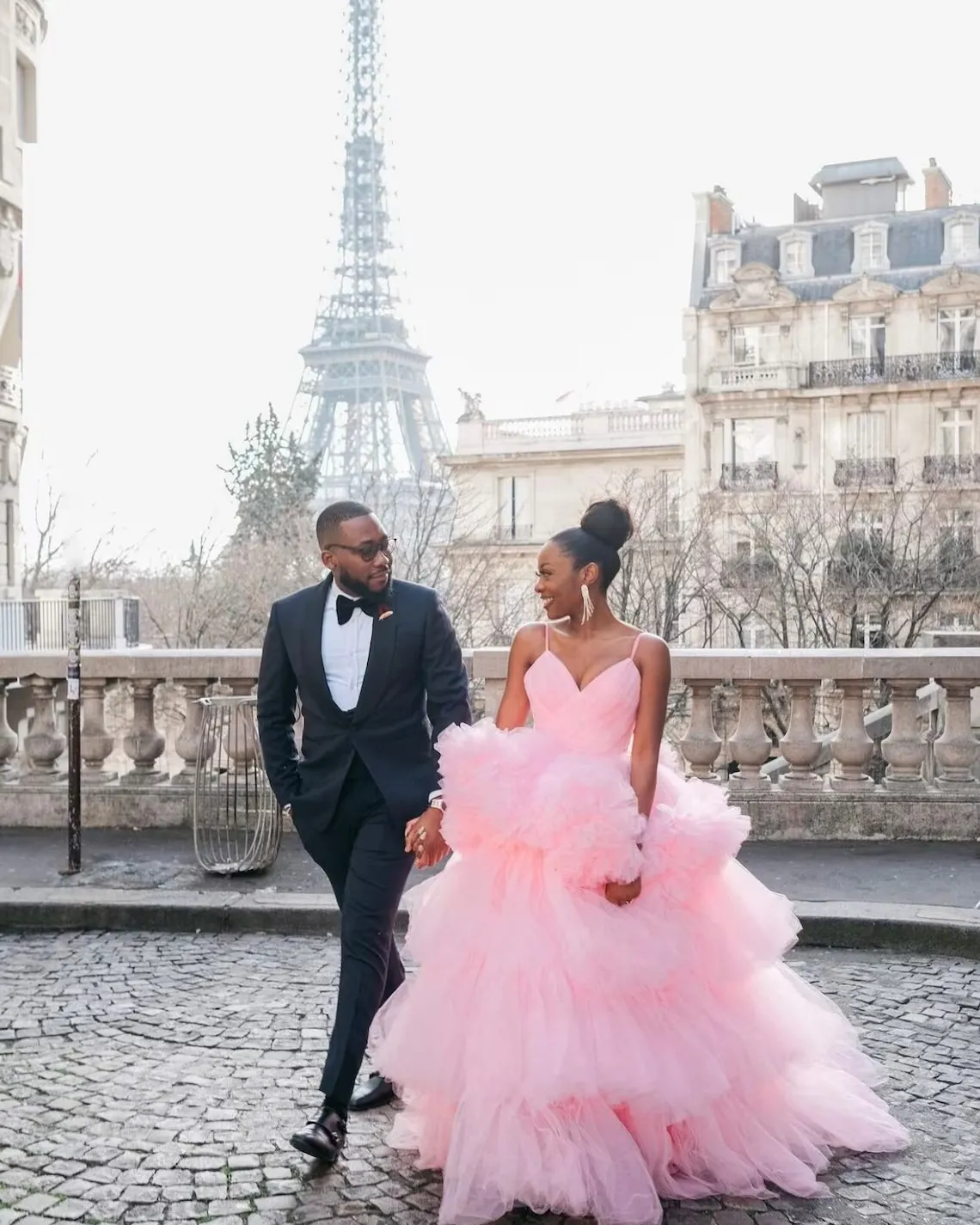 romantic pink ruffled tulle ball gown romantic pink ruffled tulle ball gown