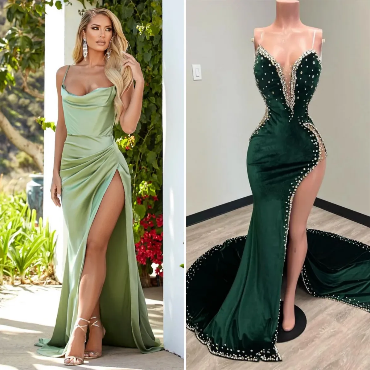 sexy high slit prom dress sexy high slit prom dress