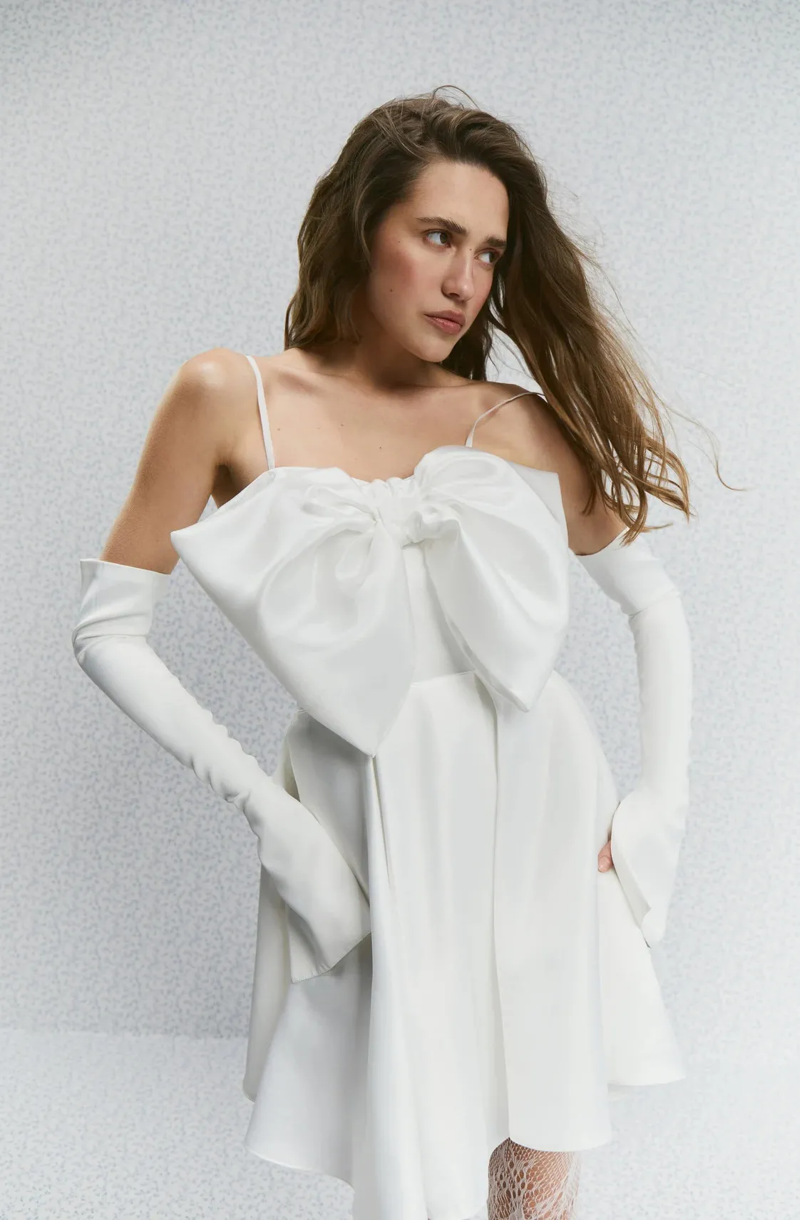 cute bridal shower dress with a large bow cute bridal shower dress with a large bow