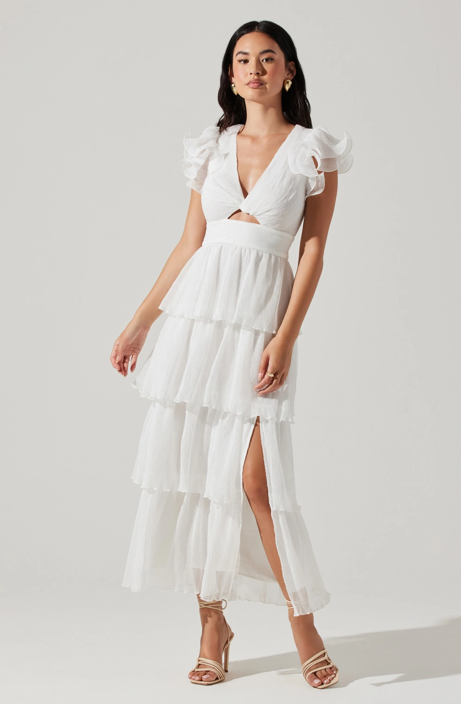 ruffles tiered tulle feminine party gown ruffles tiered tulle feminine party gown