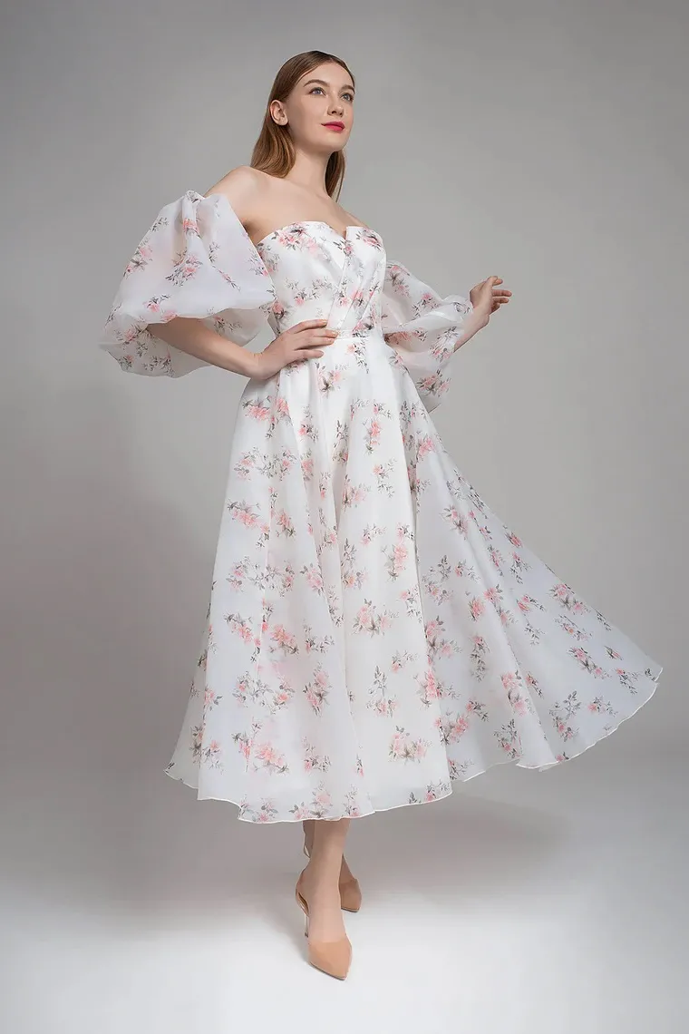 white and red floral bridal shower dress white and red floral bridal shower dress