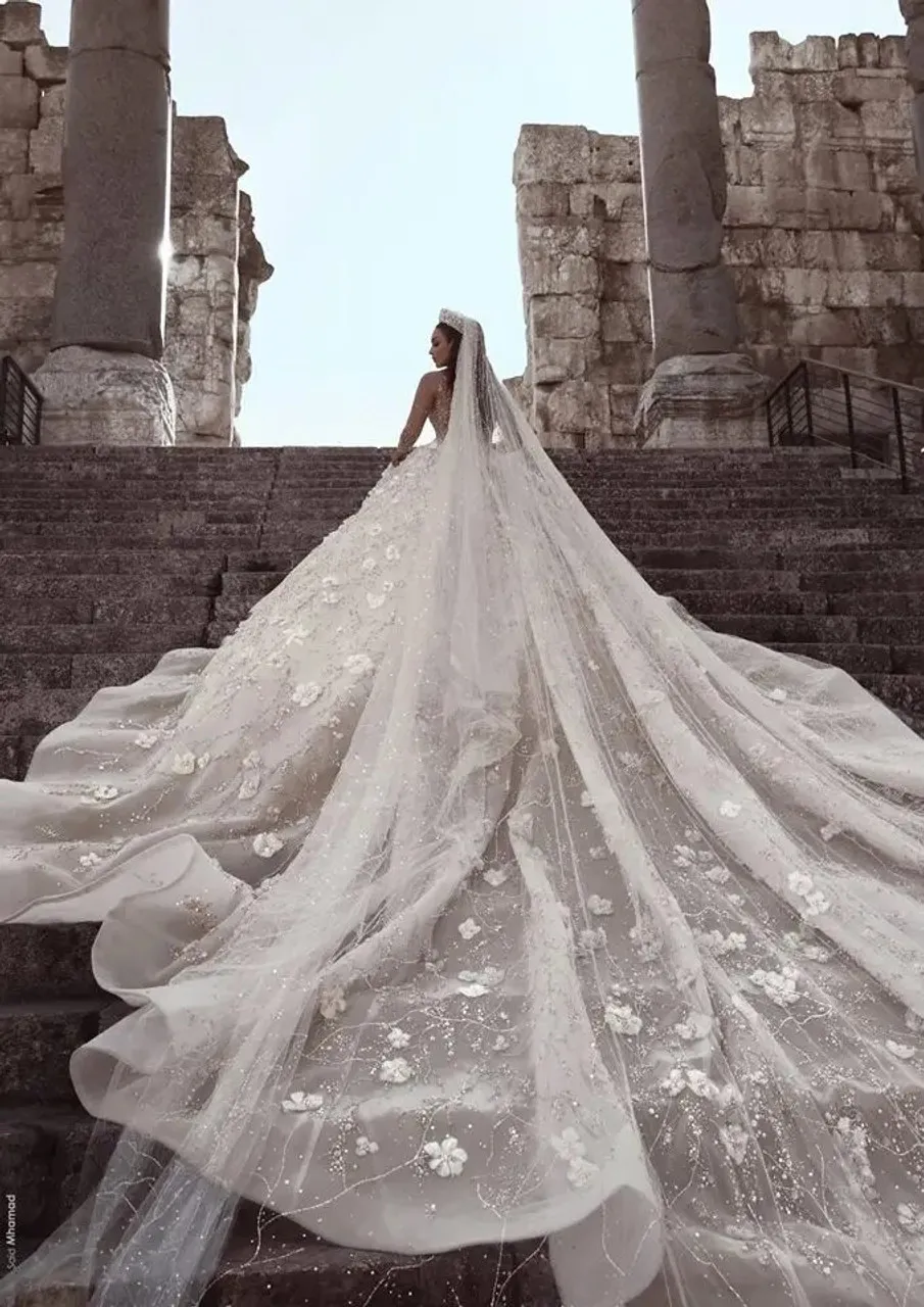 fairytale sheer long sleeve long train wedding dress fairytale sheer long sleeve long train wedding dress