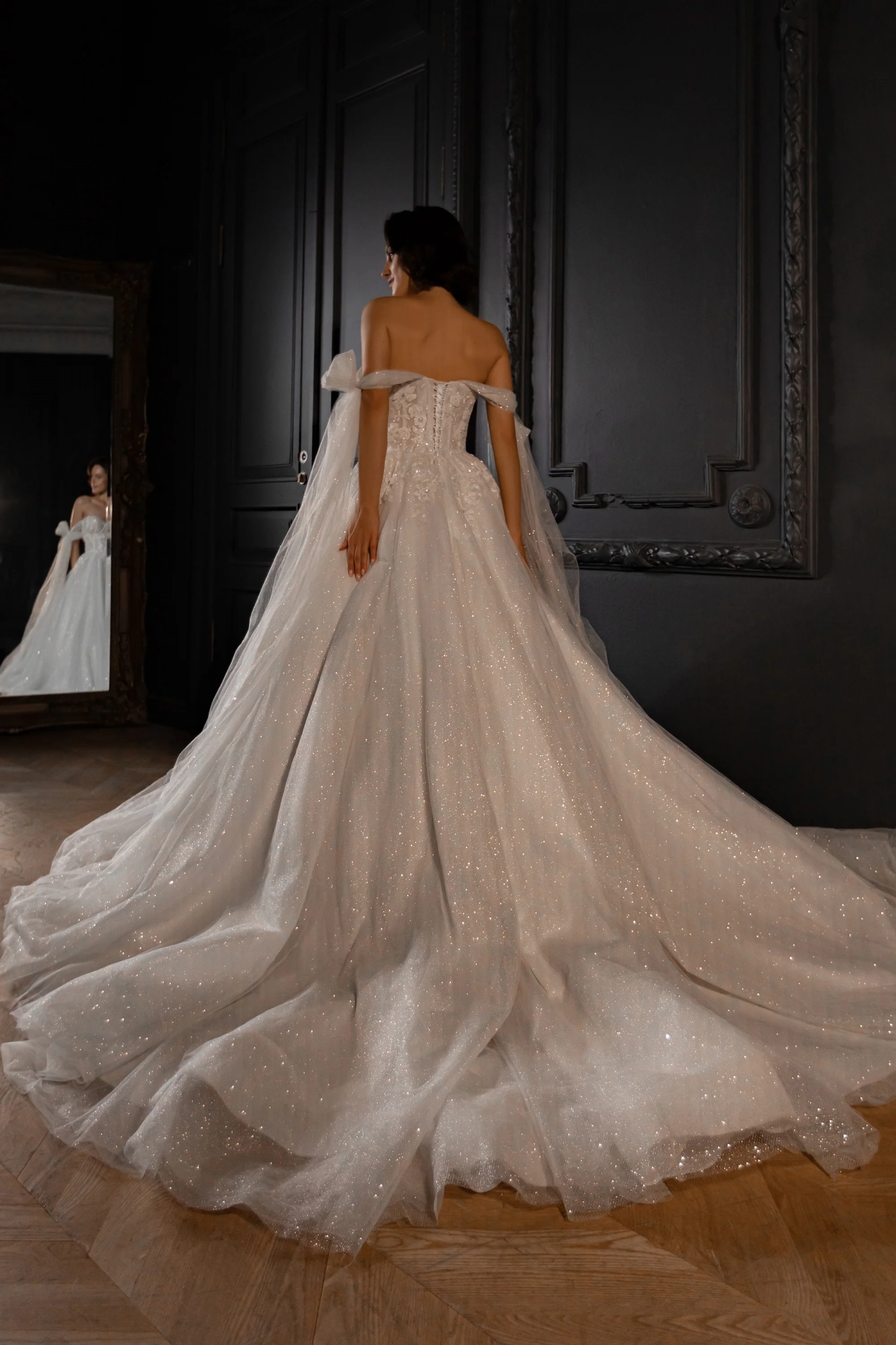 glitter wedding ball gown with detachable straps glitter wedding ball gown with detachable straps