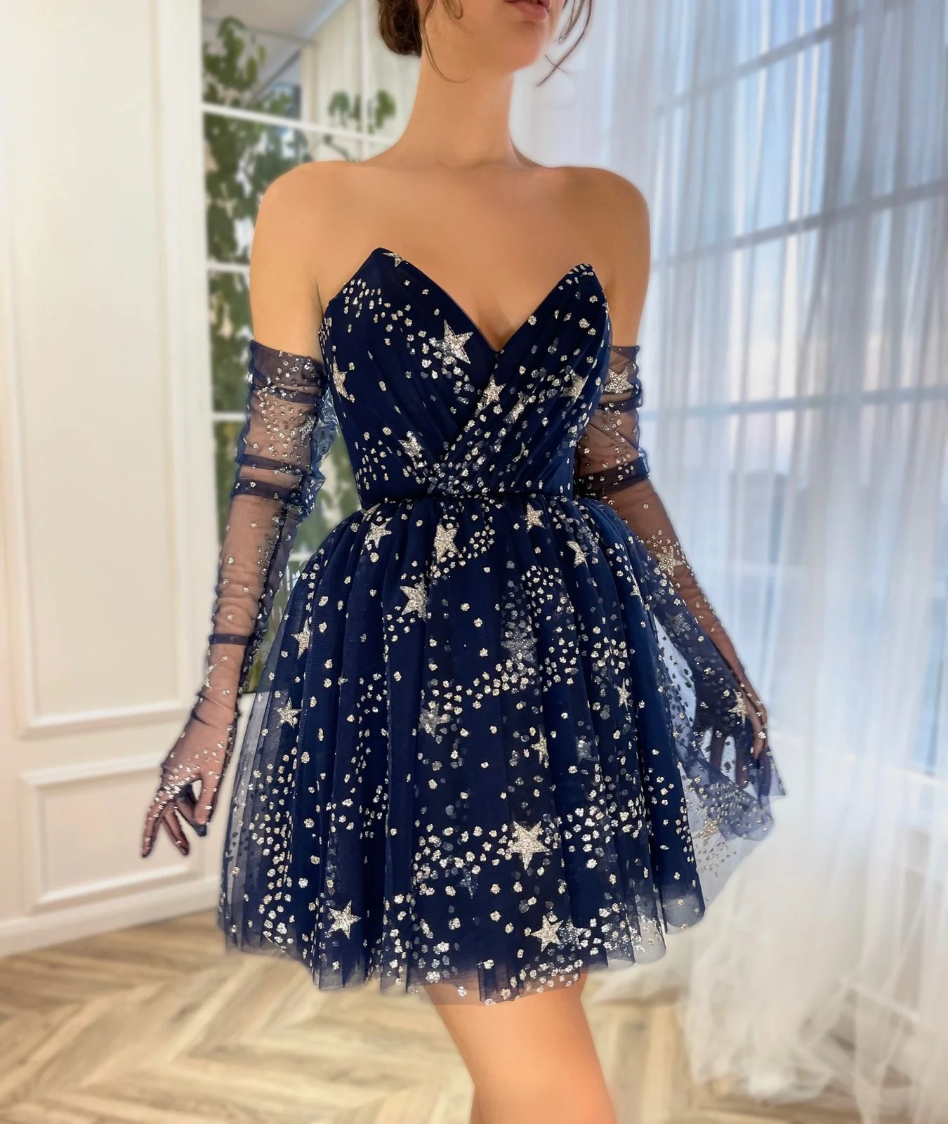 midnight tulle stars homecoming dress for teens 2024