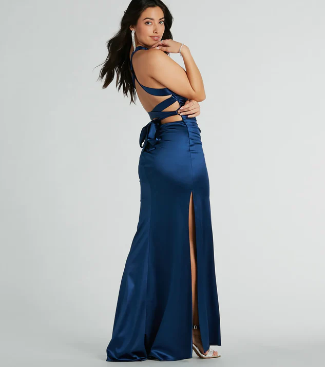 sexy navy strap-back party gown sexy navy strap back party gown