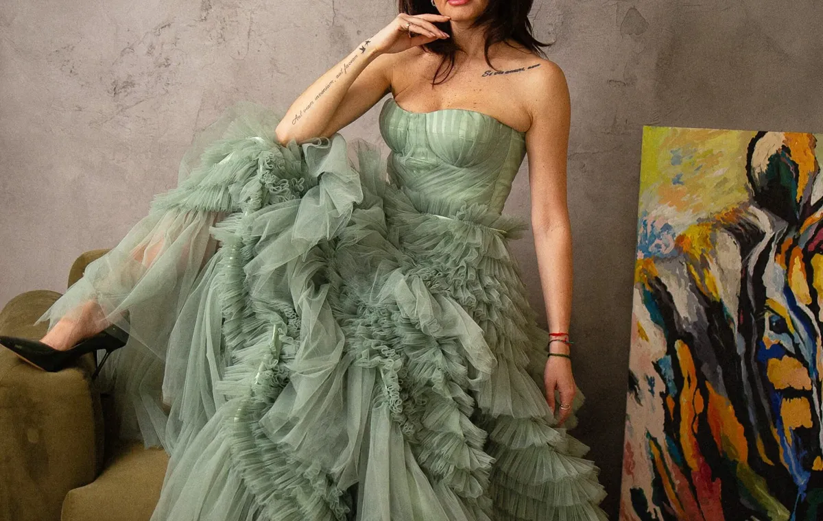 green flare sleeve dress Tiered Halter Maxi Dress in Mint Green | Wedding Guest & Formal Gown |  Sleeveless Ruffle A-Line Chiffon | Criss-Cross Back Long Summer Dress
