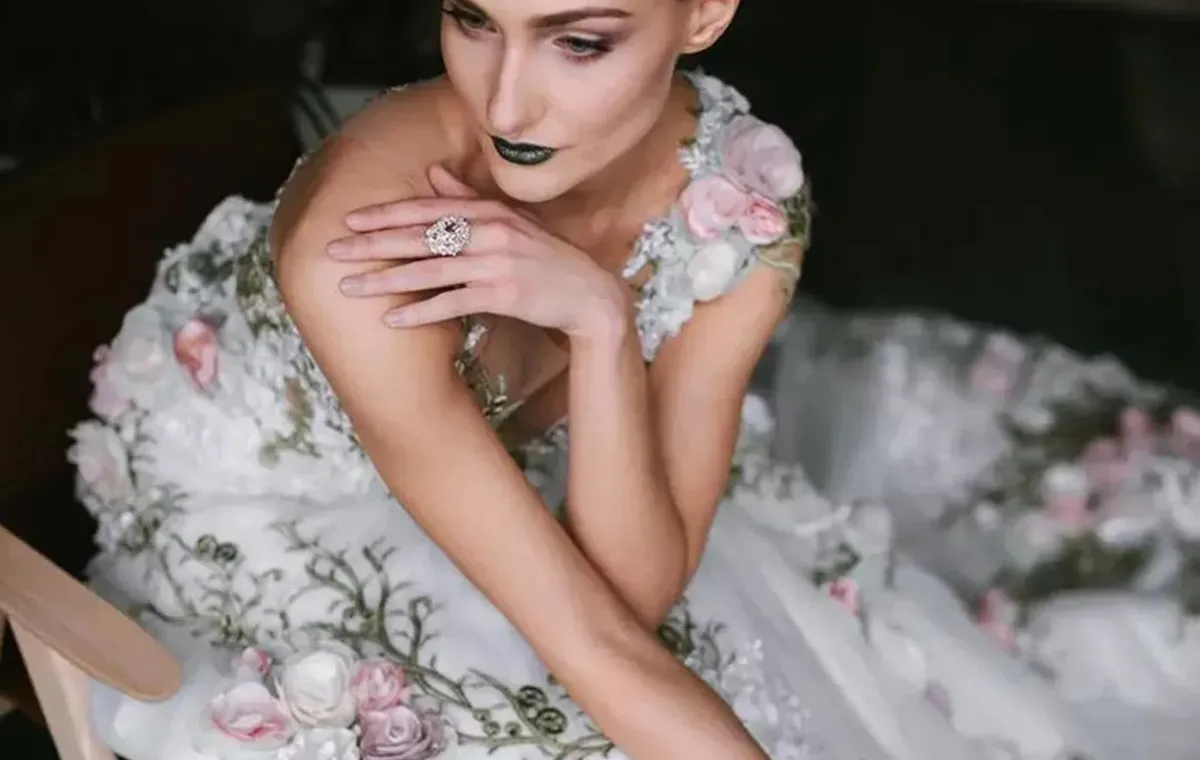green emerald velvet dress Andrea & Leo A1332 Long Floral Formal Dress - Blue - Sleeveless A-Line Tulle