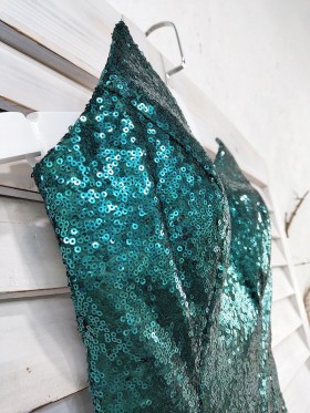 dark green sequin dress