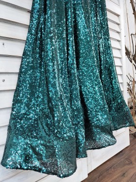 dark green sequins
