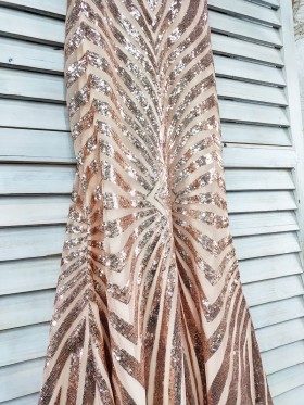 explosive striped gold sequin fabric