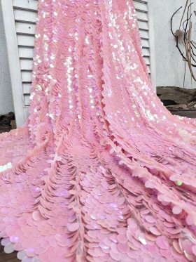 scaled pink sequins
