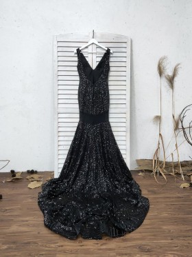 black striated sequin with sheer detail prom dress black striated sequin with sheer detail prom dress