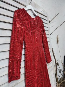 sparkly stripe pattern red sequin long sleeve prom dress sparkly stripe pattern red sequin long sleeve prom dress