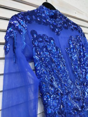 cobalt blue diamond decorated prom dress cobalt blue diamond decorated prom dress