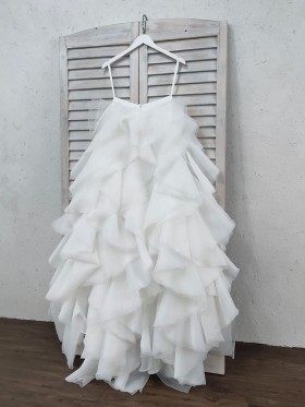 ruffled organza skirt