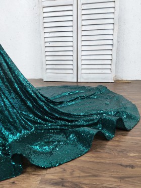 hunter sequin long train