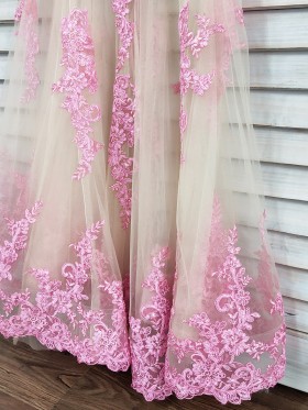 candy pink lace with nude sheer tulle skirt candy pink lace with nude sheer tulle skirt