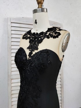 beaded illusion lace neckline beaded illusion lace neckline