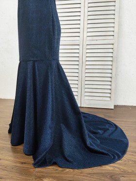 dark navy mermaid dress