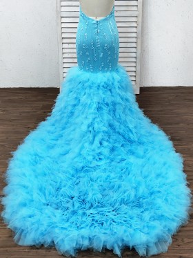 pool ruffed long train dress pool ruffed long train dress