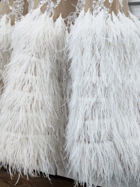 white ostrich feathers