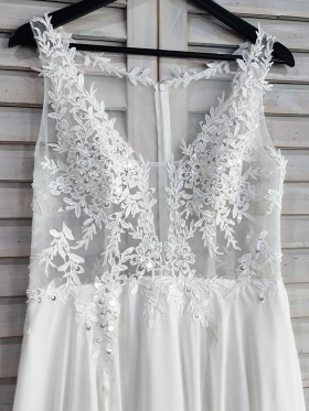 sequinned illusion see through bodice