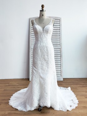 pearls beaded sweetheart with straps wedding dress