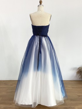 ombre navy blue prom gown ombre navy blue prom gown