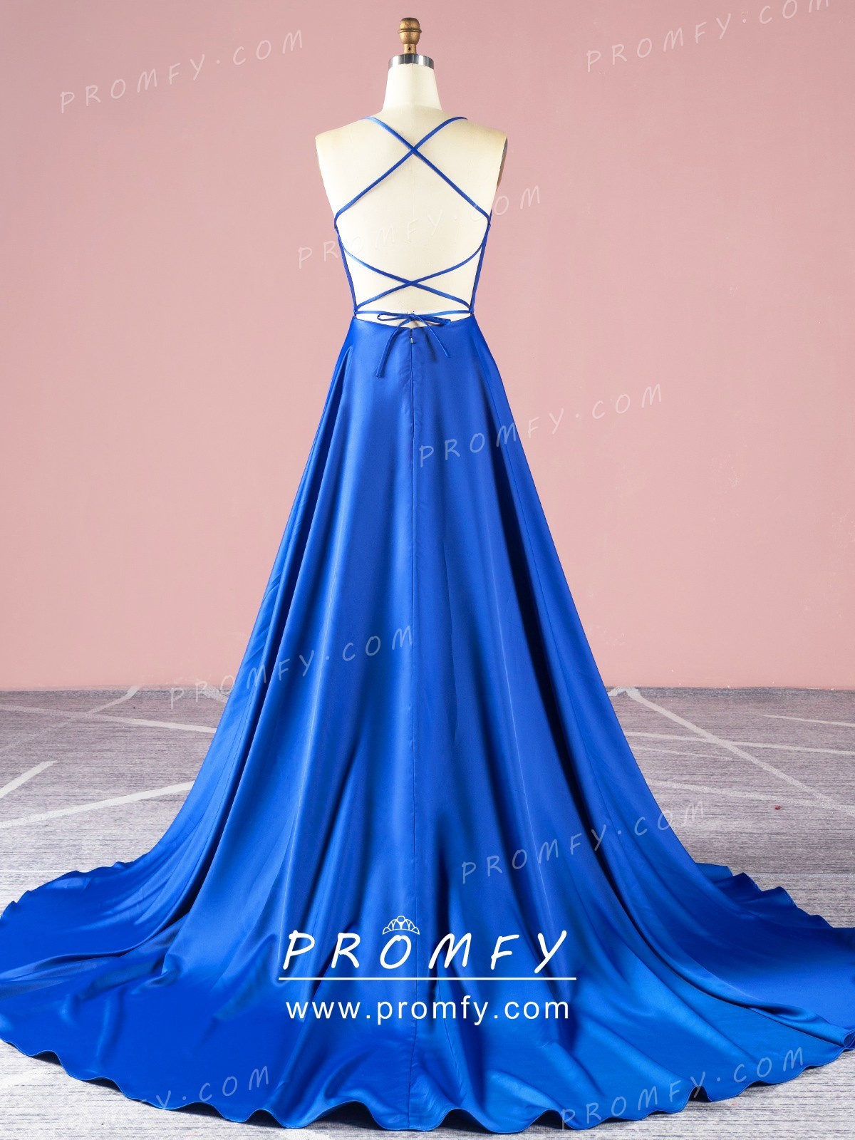 A Great Variety Of Simple Royal Blue Mermaid Satin Long Bridesmaid Dress