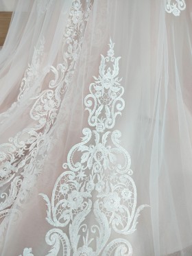 sequinned lace appliques