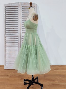 cute sage green tulle short dress cute sage green tulle short dress