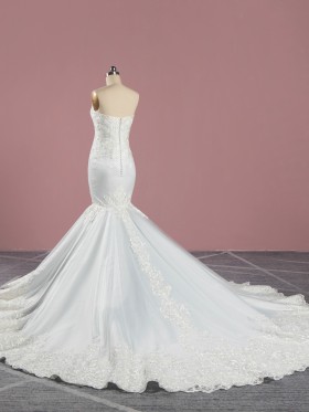 mermaid chic wedding dress with chapel train mermaid chic wedding dress with chapel train