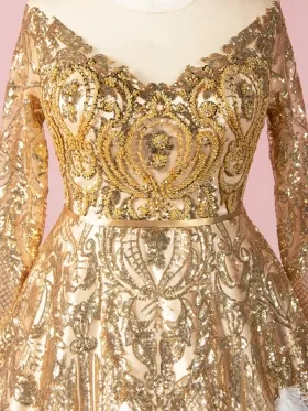 luxury gold beading top