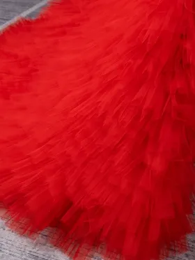 ruffled red tulle skirt ruffled red tulle skirt