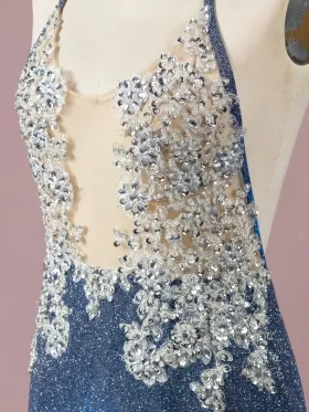 sexy beaded plunging neckline