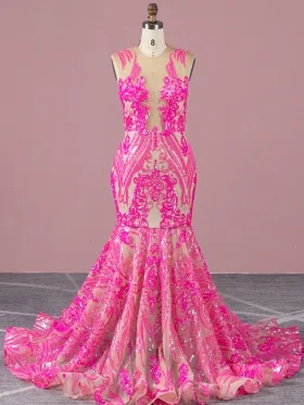 sparkly super pink geometric pattern sequin prom dress sparkly super pink geometric pattern sequin prom dress