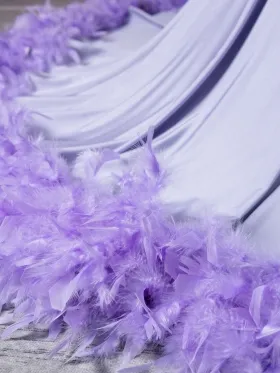 lavender feather trim