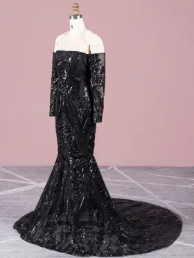 unique black sequin mermaid prom dress unique black sequin mermaid prom dress