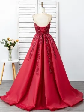 lace up back wine organza overskirt prom dress