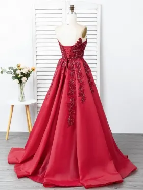 wine overskirt formal gown with lace up back