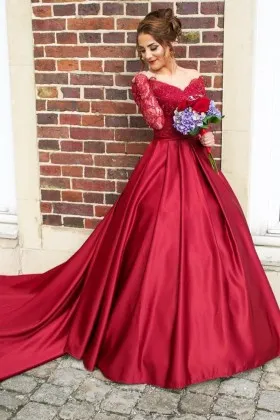 Long Train Engagement Gown 