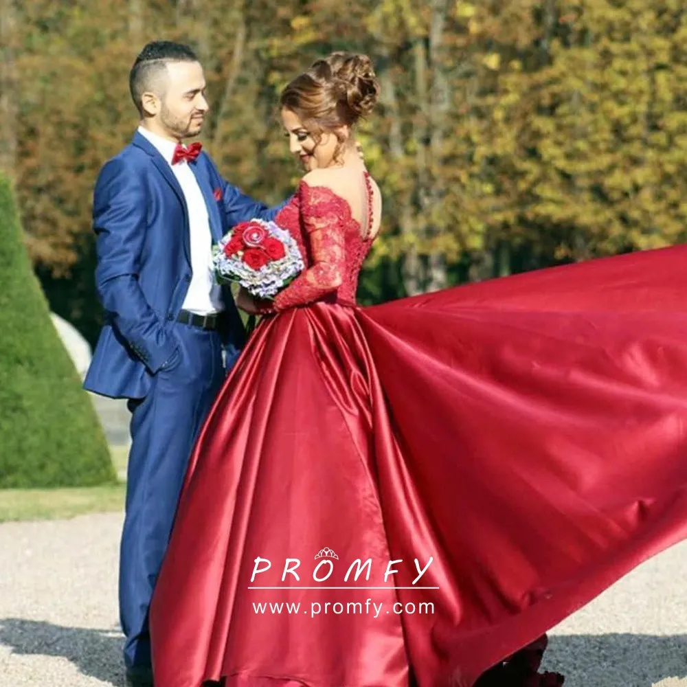 Toast Wine velvet Evening Dresses bride long sleeve winter wine red  engagement dress Cocktail Banquet host